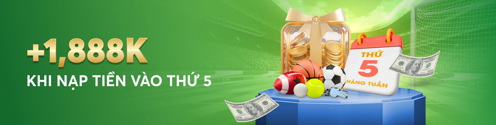 +1888k khi nạp tiền vào thứ 5