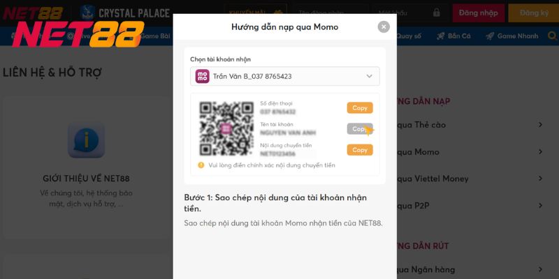 Ví điện tử (Momo, ZaloPay)